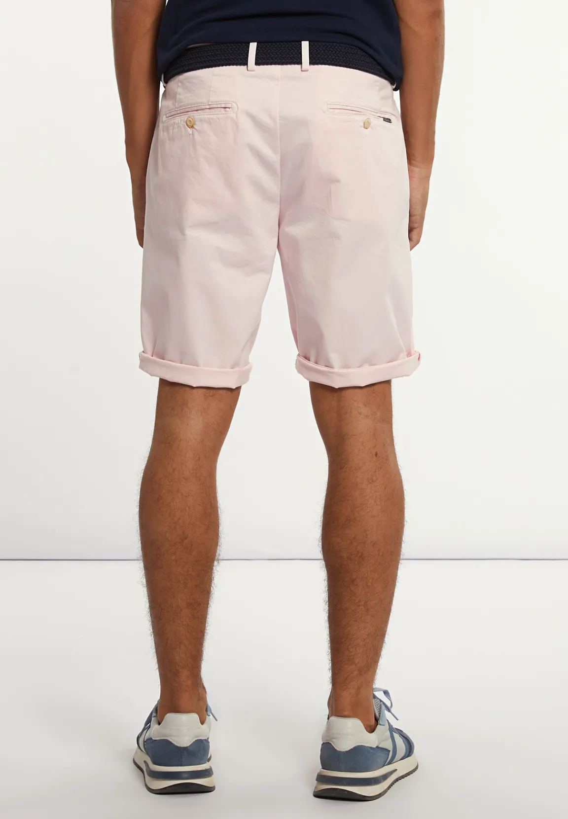 New River Woods Katoenen basic stretch chinoshort roze -