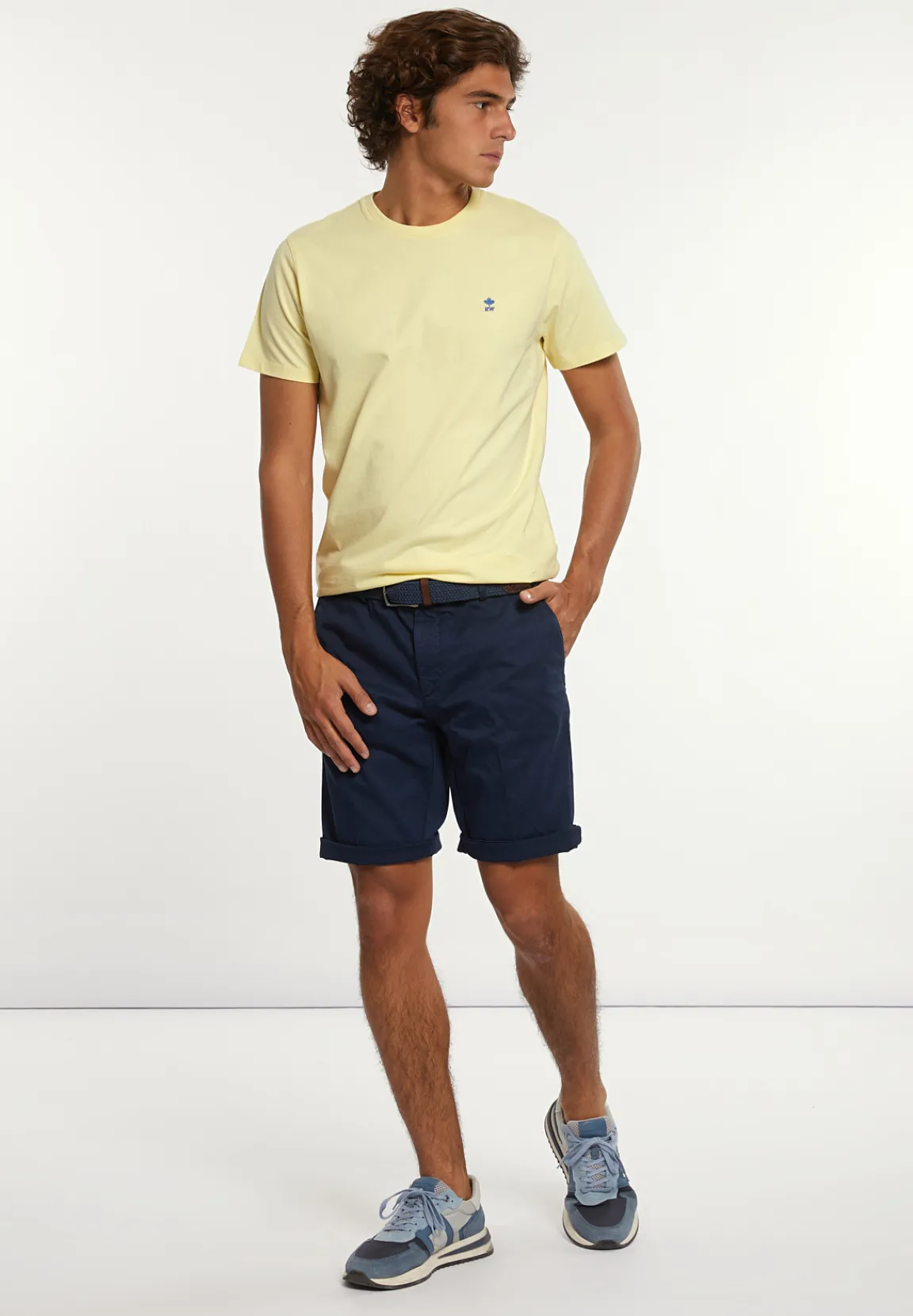 New River Woods Katoenen basic stretch chinoshort navy -