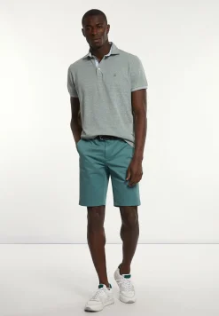 Best River Woods Katoenen basic stretch chinoshort opal green -
