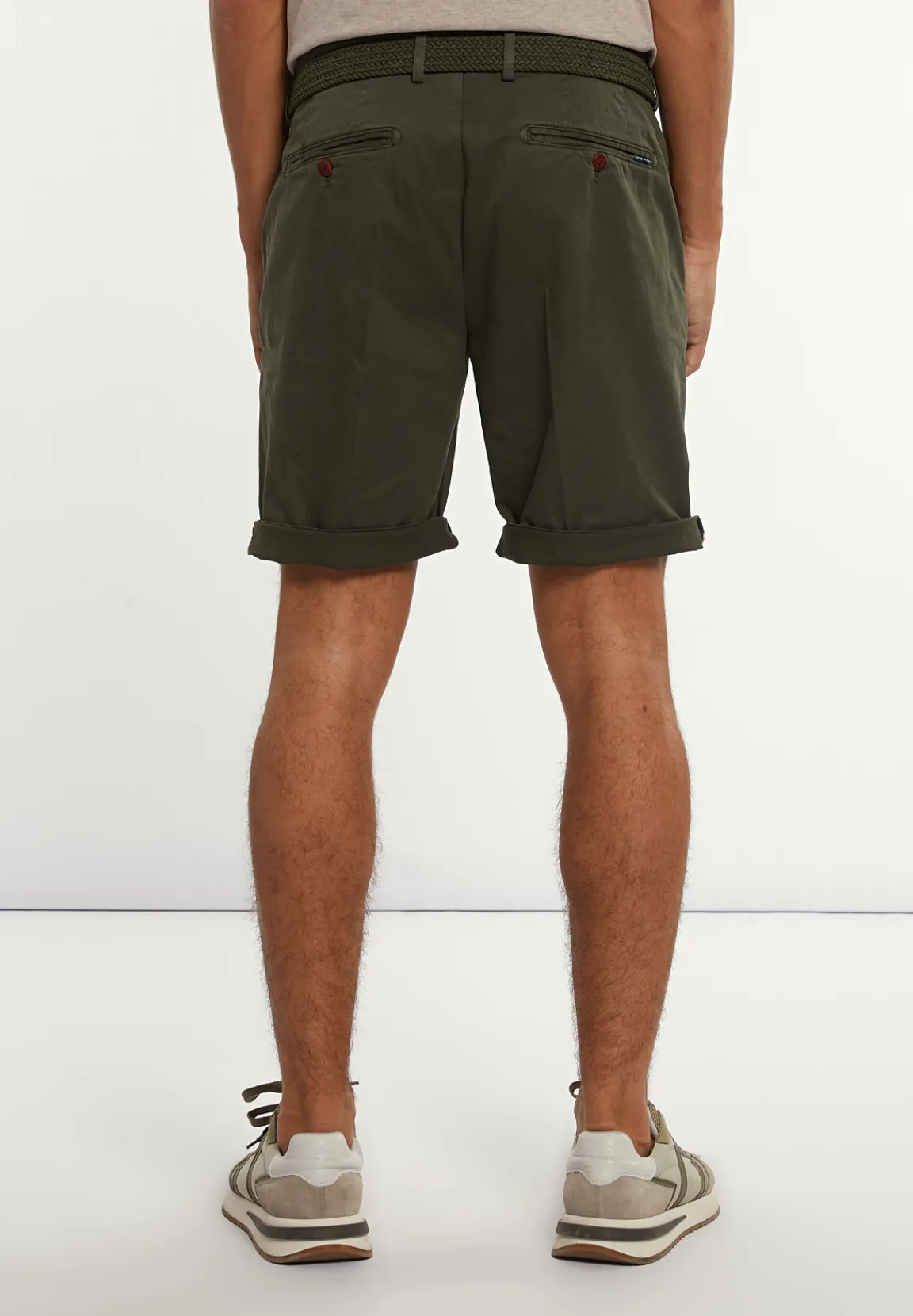 Outlet River Woods Katoenen basic stretch chinoshort forest -