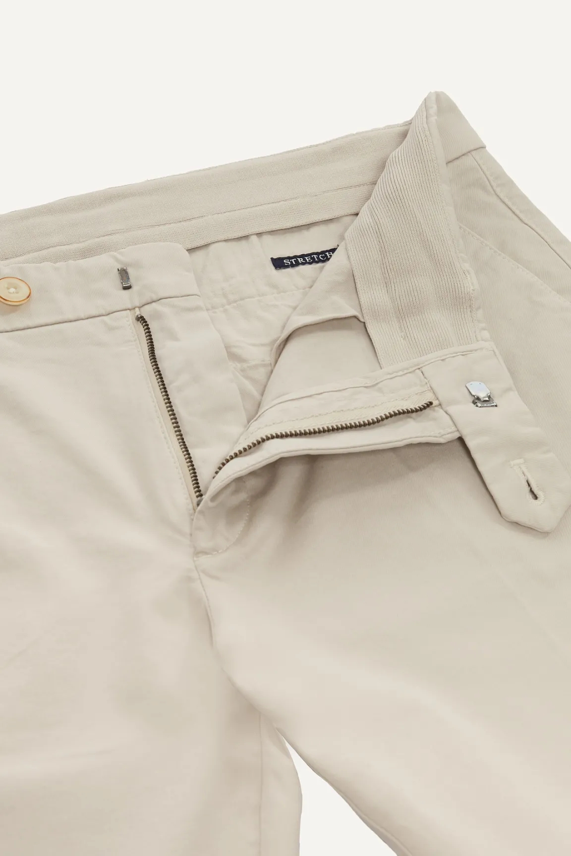 Discount River Woods Katoenen basic stretch chinoshort lt sand -