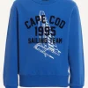 Online River Woods Katoenen basic trui ronde hals cobalt -