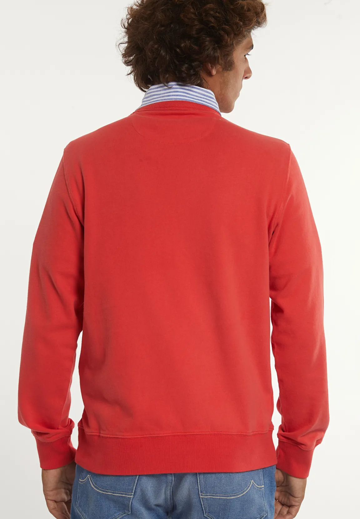 Best River Woods Katoenen basic trui ronde hals punch -