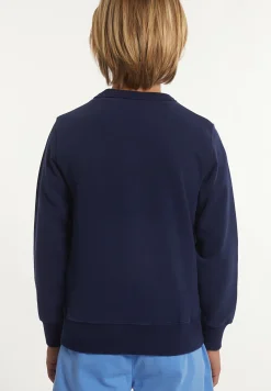 Best River Woods Katoenen basic trui ronde hals midnight blue -