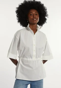Online River Woods Katoenen blouse wijde elleboogmouwen écru -