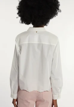 Discount River Woods Katoenen boxy geborduurde blouse écru -