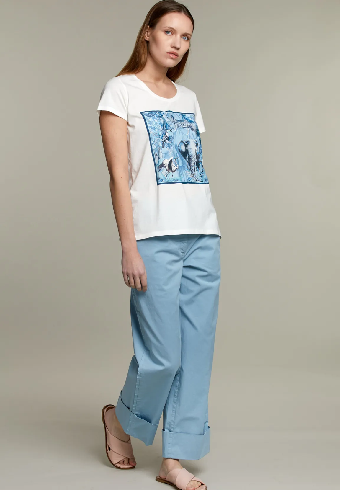 New River Woods Katoenen broek blauw -