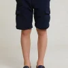 Best River Woods Katoenen cargo short stretch henna blue -