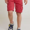 Outlet River Woods Katoenen cargo short stretch bloody mary -