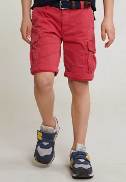 Outlet River Woods Katoenen cargo short stretch bloody mary -