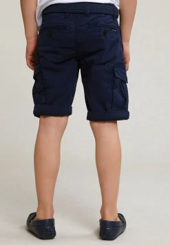 Best River Woods Katoenen cargo short stretch henna blue -