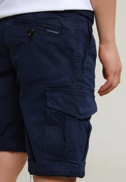 Best River Woods Katoenen cargo short stretch henna blue -
