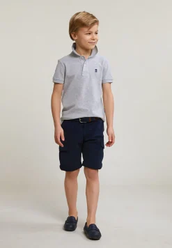Best River Woods Katoenen cargo short stretch henna blue -