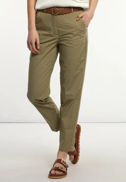 Discount River Woods Katoenen chinobroek groen -