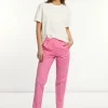 Hot River Woods Katoenen chinobroek roze -