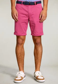 Hot River Woods Katoenen chinoshort amaranth -