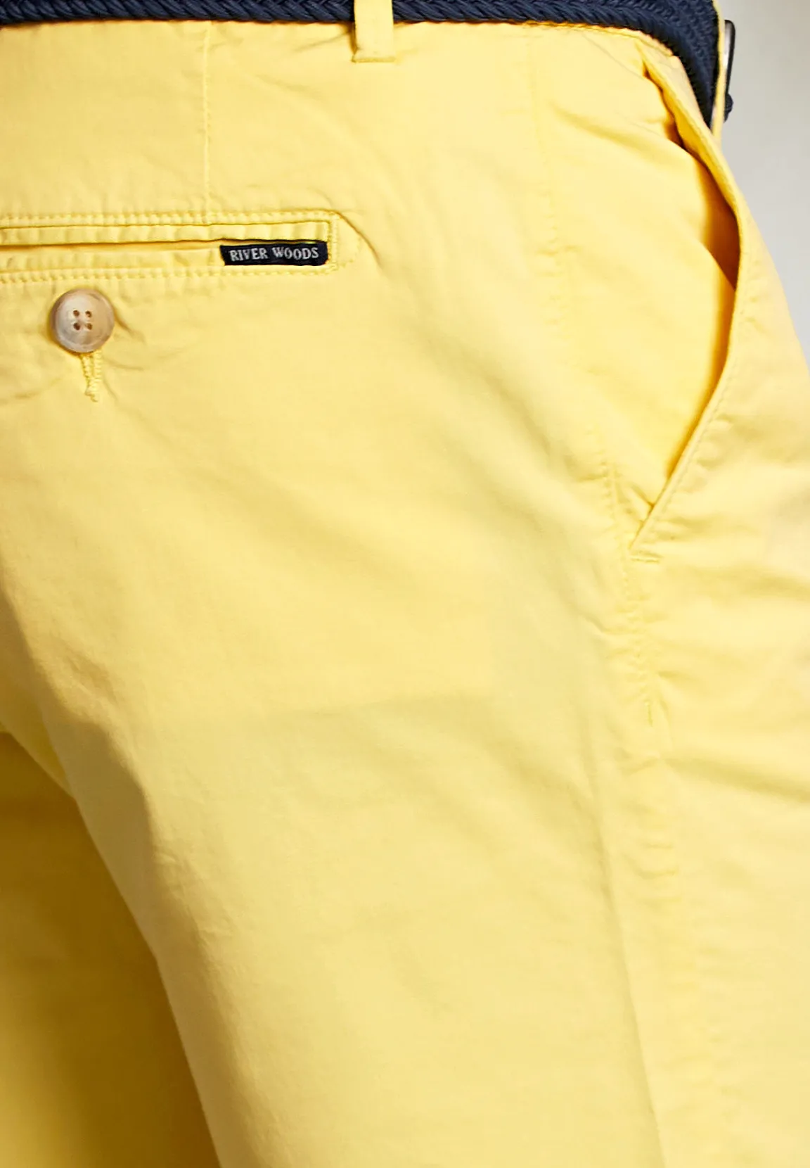 New River Woods Katoenen chinoshort banana -