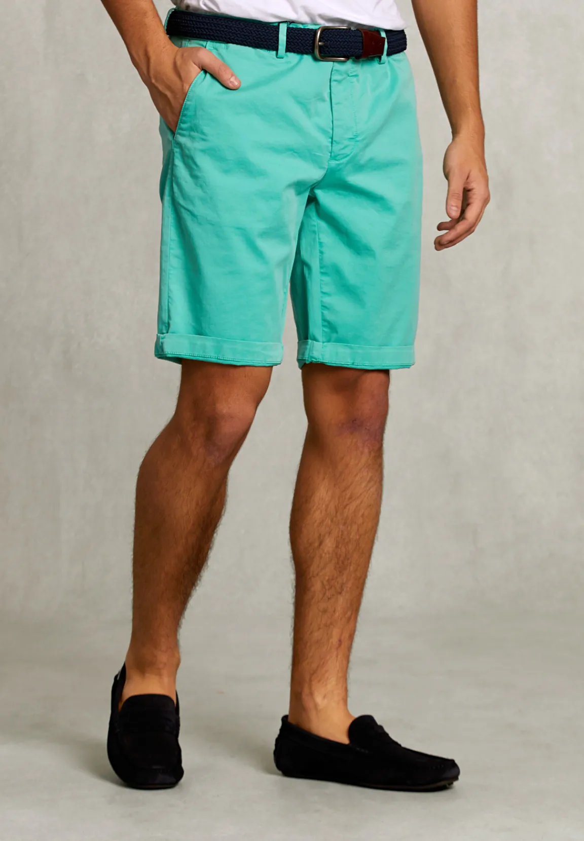 Discount River Woods Katoenen chinoshort munt -