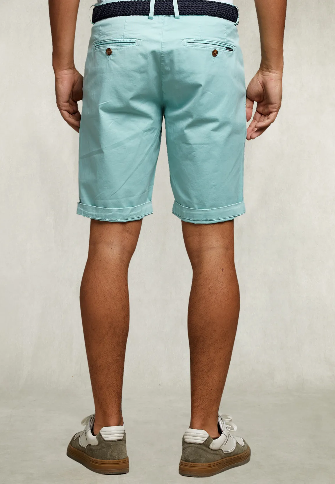 Best River Woods Katoenen chinoshort pistache -