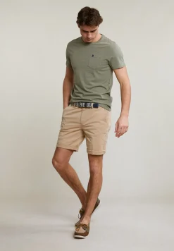 Discount River Woods Katoenen chinoshort sand -