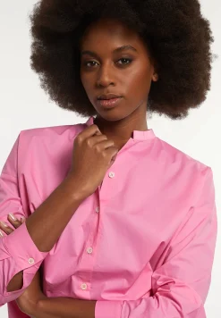 Sale River Woods Katoenen effen blouse lange mouwen roze -