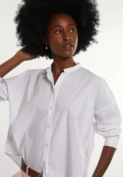 Discount River Woods Katoenen effen blouse lange mouwen wit -