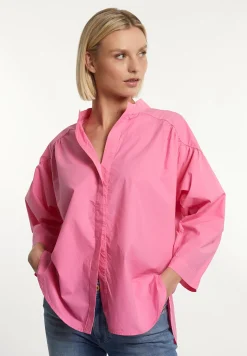 Clearance River Woods Katoenen effen oversized V-hals blouse roze -