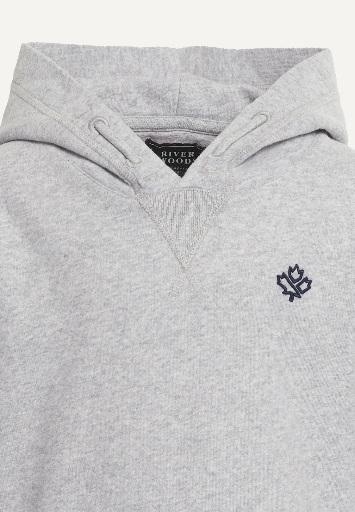 New River Woods Katoenen fancy kaptrui pearl grey mix -
