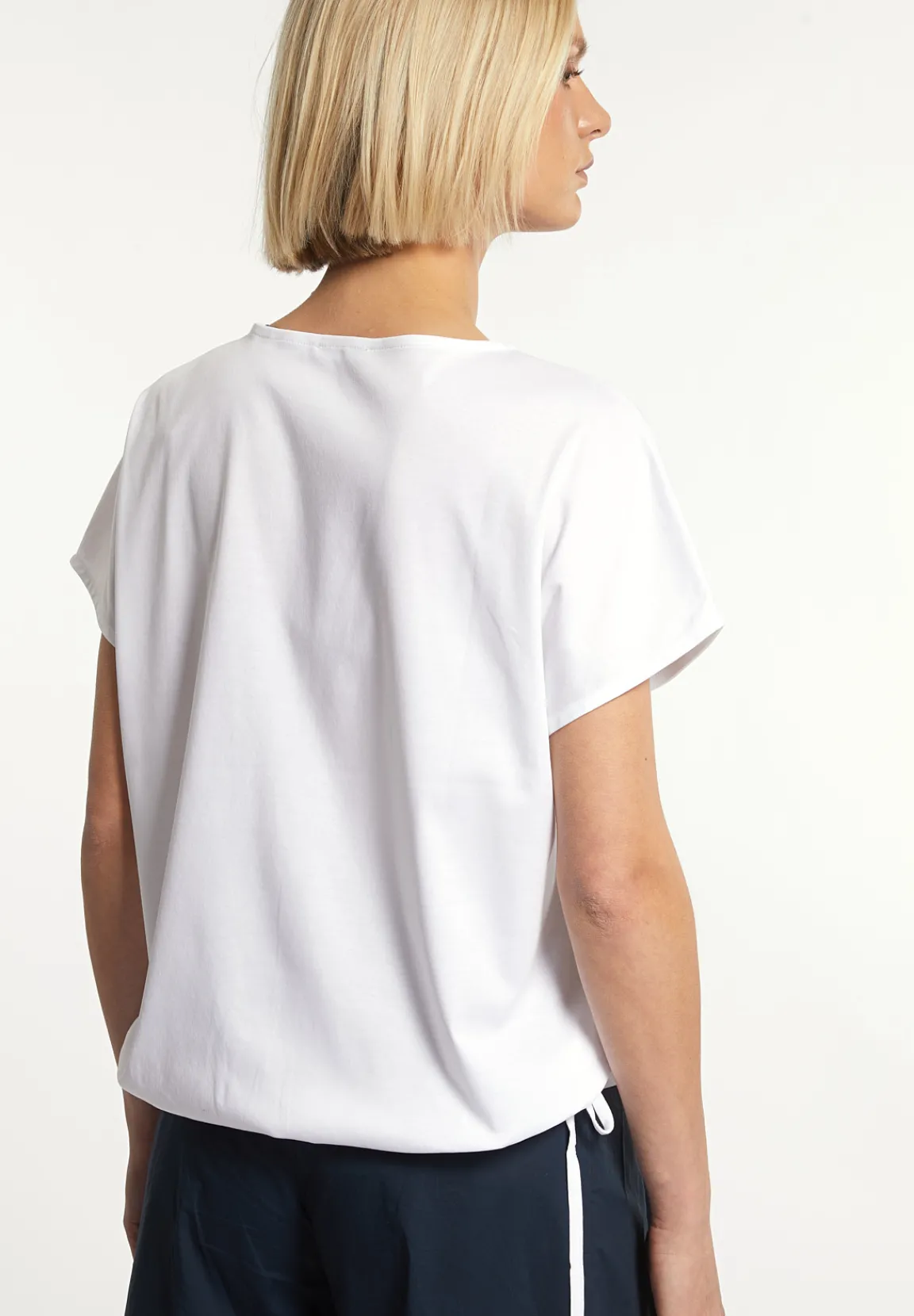 Fashion River Woods Katoenen fancy T-shirt ronde hals wit -