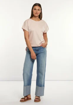 Sale River Woods Katoenen fancy T-shirt ronde hals roze -
