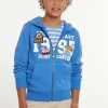 Clearance River Woods Katoenen fantasie fleece hoodie azure -