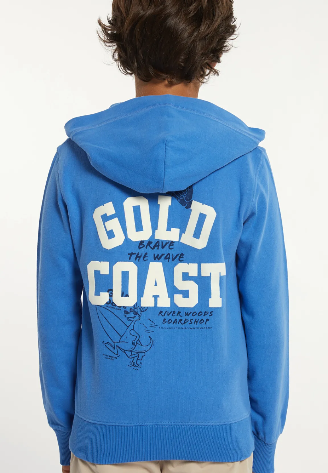 Clearance River Woods Katoenen fantasie fleece hoodie azure -
