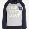Online River Woods Katoenen fantasie hoodie pearl grey mix -