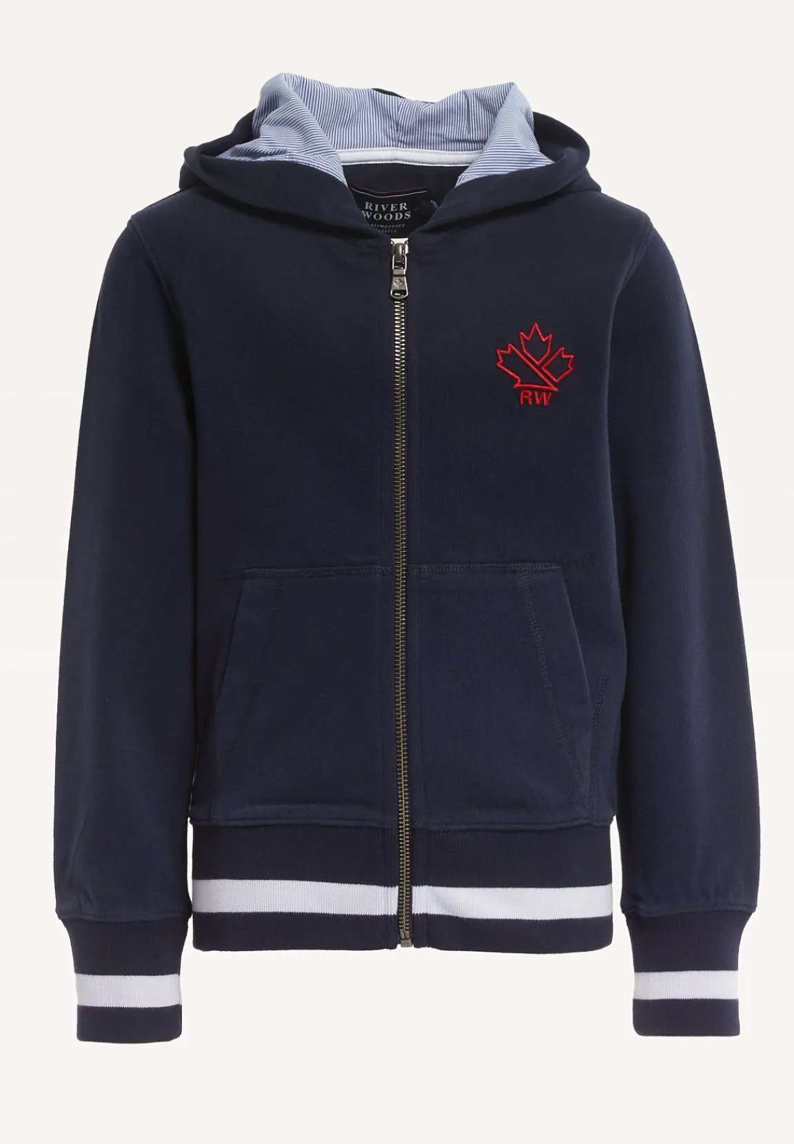 New River Woods Katoenen fantasie hoodie navy -