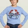 Best River Woods Katoenen fantasie T-shirt jeans mix -