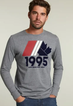 Outlet River Woods Katoenen fantasie T-shirt oxford mix -