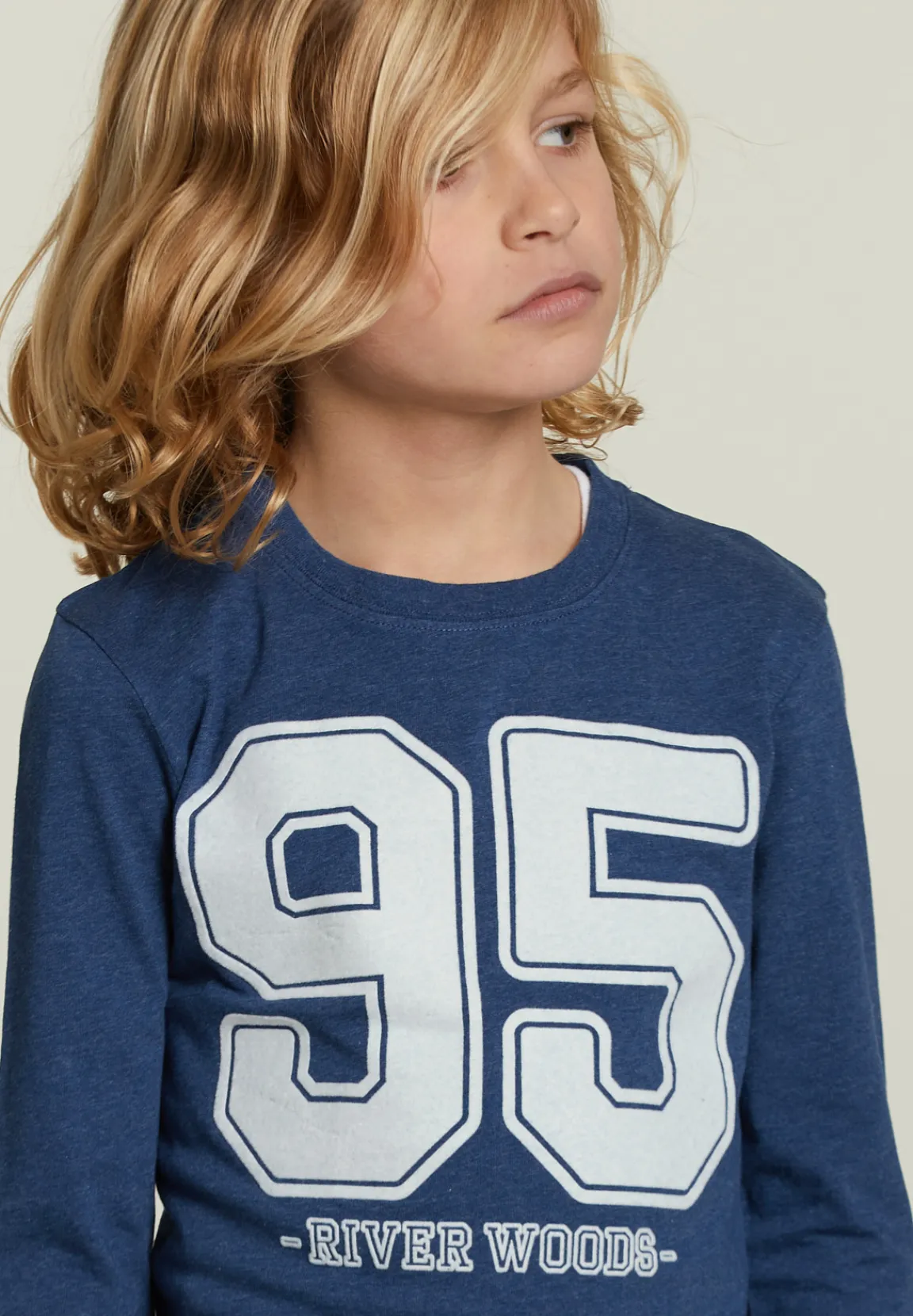 New River Woods Katoenen fantasie T-shirt navy mix -