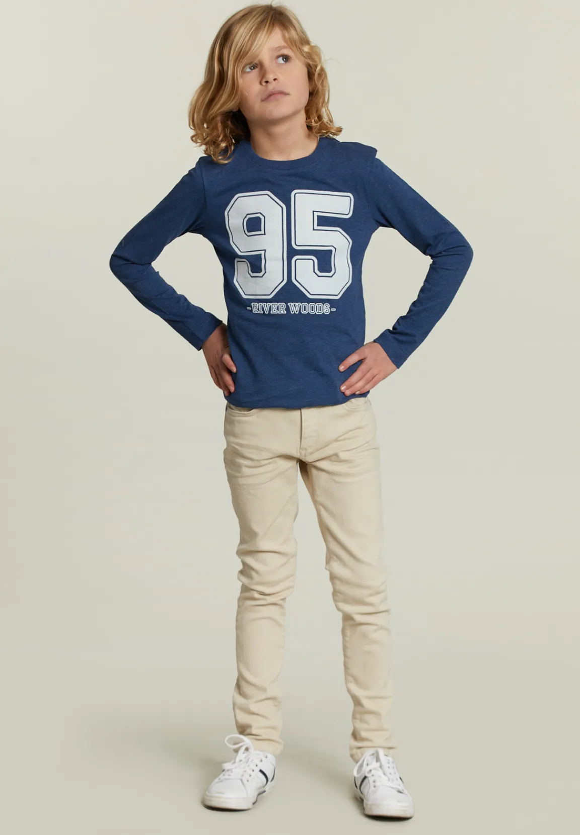 New River Woods Katoenen fantasie T-shirt navy mix -