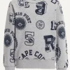Fashion River Woods Katoenen fantasietrui ronde hals pearl grey mix -