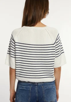 Outlet River Woods Katoenen gestreepte trui ronde hals blauw -