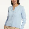 Discount River Woods Katoenen gilet ronde hals opgestikte zakken blauw -