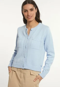 Discount River Woods Katoenen gilet ronde hals opgestikte zakken blauw -