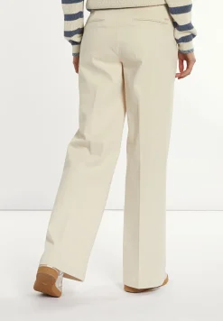 Hot River Woods Katoenen klassieke stretch broek cream -