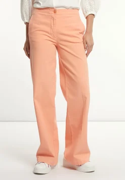 Hot River Woods Katoenen klassieke stretch broek oranje -