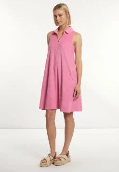 Discount River Woods Katoenen mouwloze éponge jurk roze -