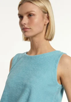 Sale River Woods Katoenen mouwloze éponge top blauw -