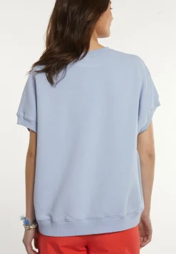 Clearance River Woods Katoenen oversized mouwloze fantasietrui blauw -