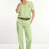 Outlet River Woods Katoenen rechte klassieke broek kiwi -