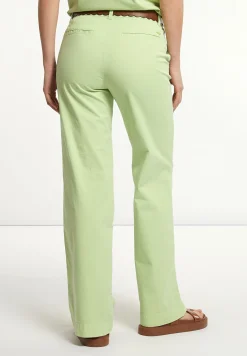 Outlet River Woods Katoenen rechte klassieke broek kiwi -