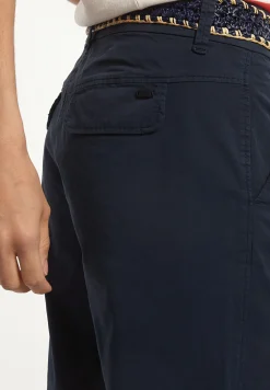 Clearance River Woods Katoenen rechte klassieke broek navy -